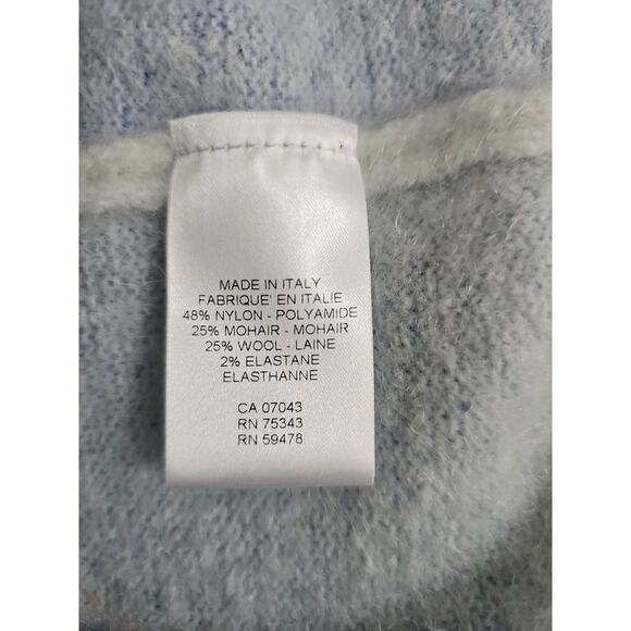 Bianco&Blu ~Woman Size L~ Argyre Blue Mohair Blend Sweater Luxury Made in Italy. - Picture 13 of 13